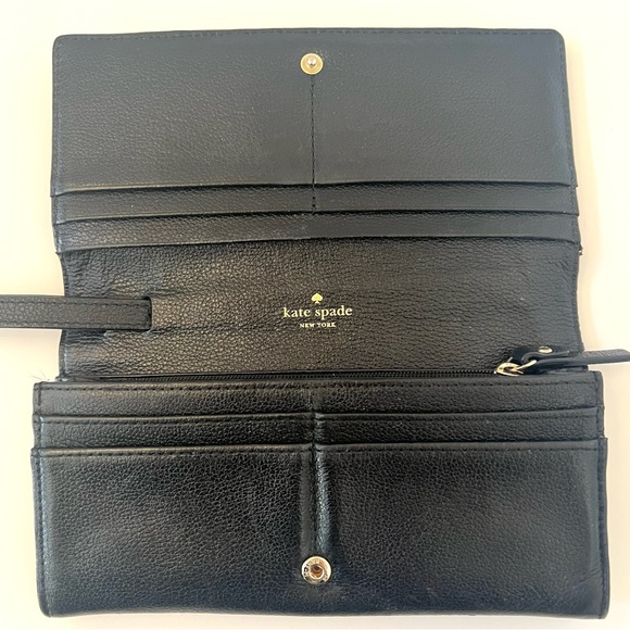 Kate Spade Black Bow Wristlet Wallet B#28 - Picture 9 of 14